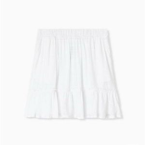 NEVER WORN Torrid 3 White Gauze Ruffle Mini Skirt, Fully Lined